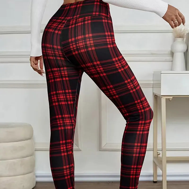 Ginevera | High Waist Plaid Leggings