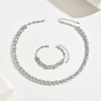 Aureline | Crystal Leaf Jewelry Set