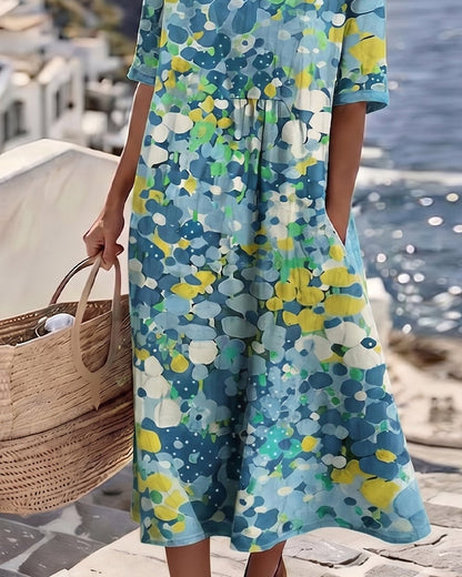 Orlena | Floral Print Relaxed Midi Dress