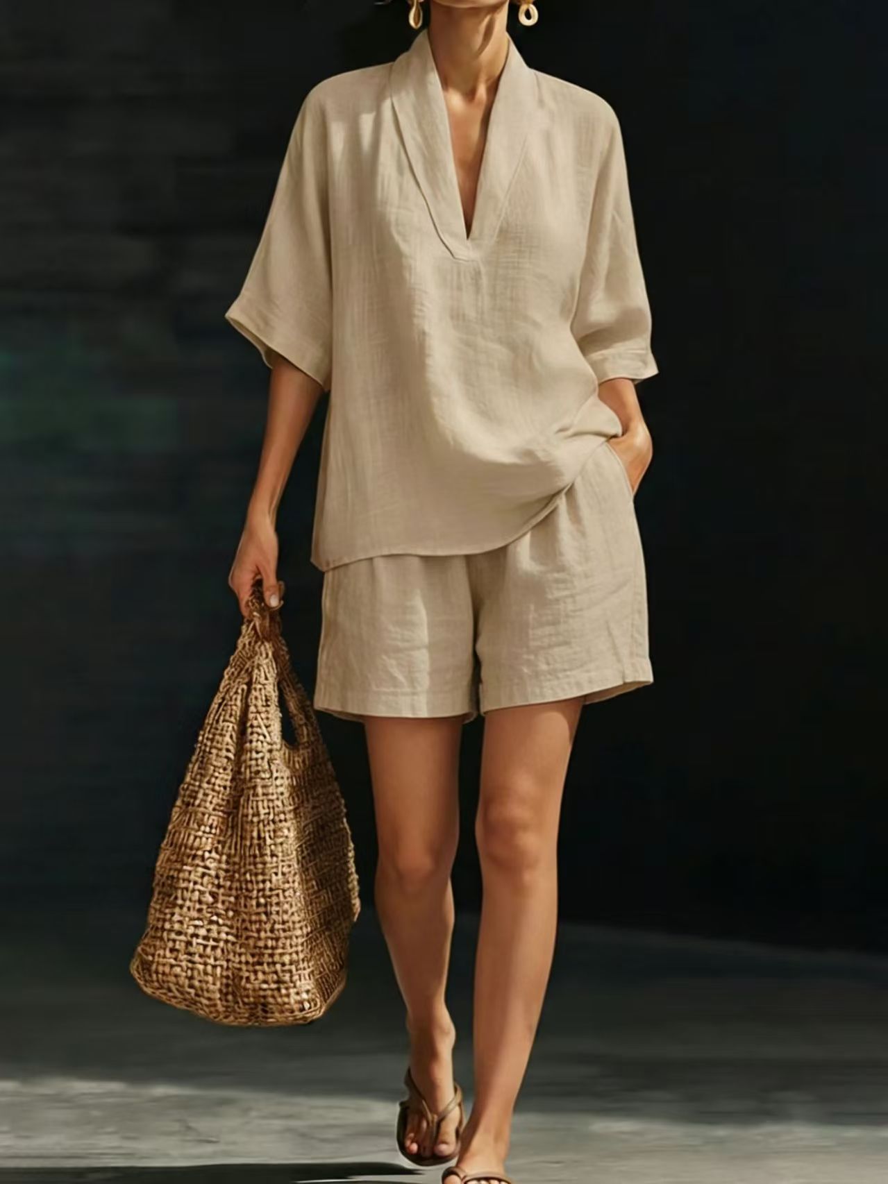 Kaelune | Relaxed Top and Shorts Set