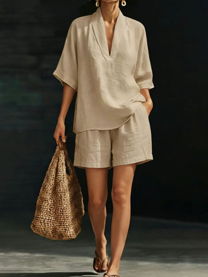 Kaelune | Relaxed Top and Shorts Set