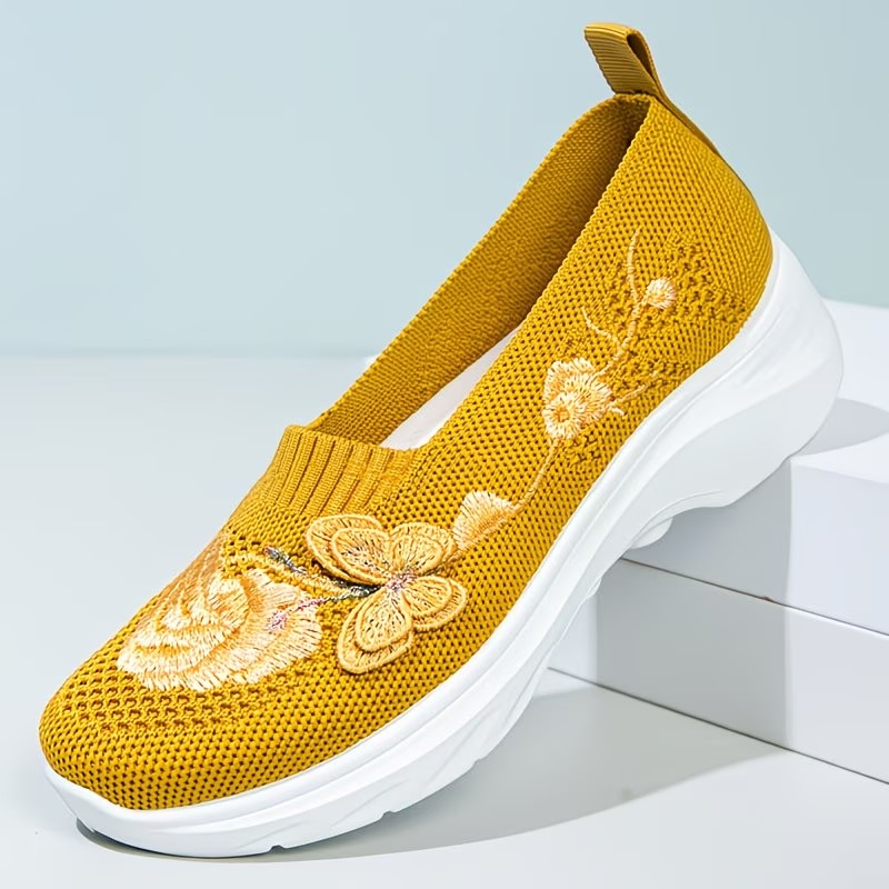Valerie | Butterfly Knit Slip On Shoes