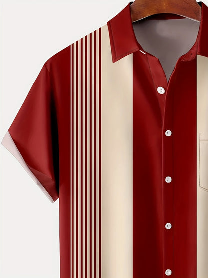 Aster | Retro Stripe Resort Shirt