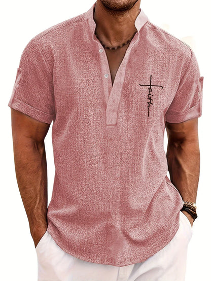 Tavrion | Henley Collar Casual Summer Shirt