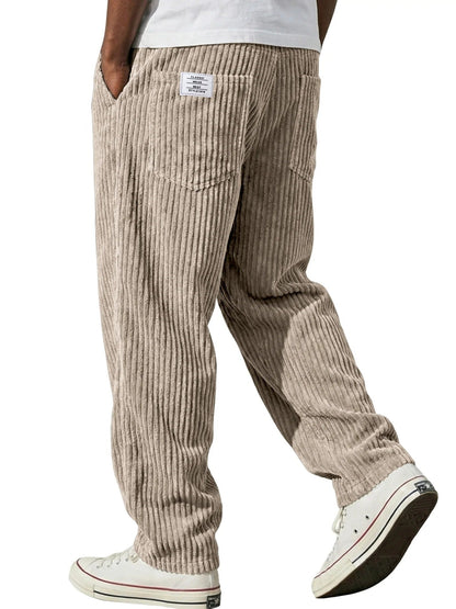 Tennyson | Ribbed Corduroy Straight Leg Trousers