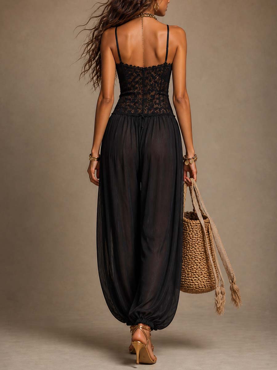 Anastasia | Lace Detail Harem Jumpsuit