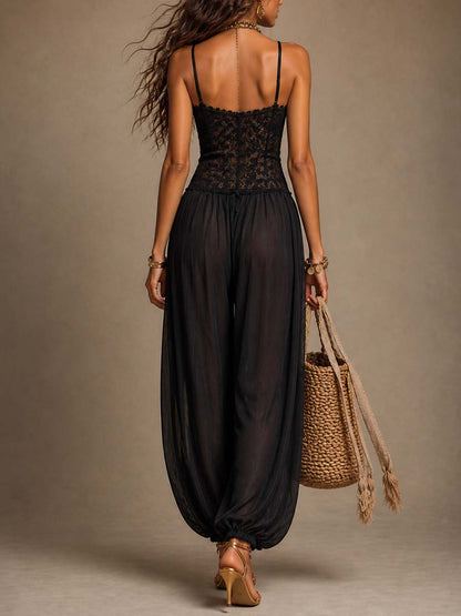 Anastasia | Lace Detail Harem Jumpsuit