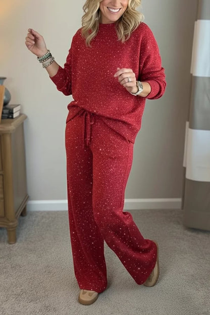 Perrine | Shimmer Relaxed Two Piece Pants Set