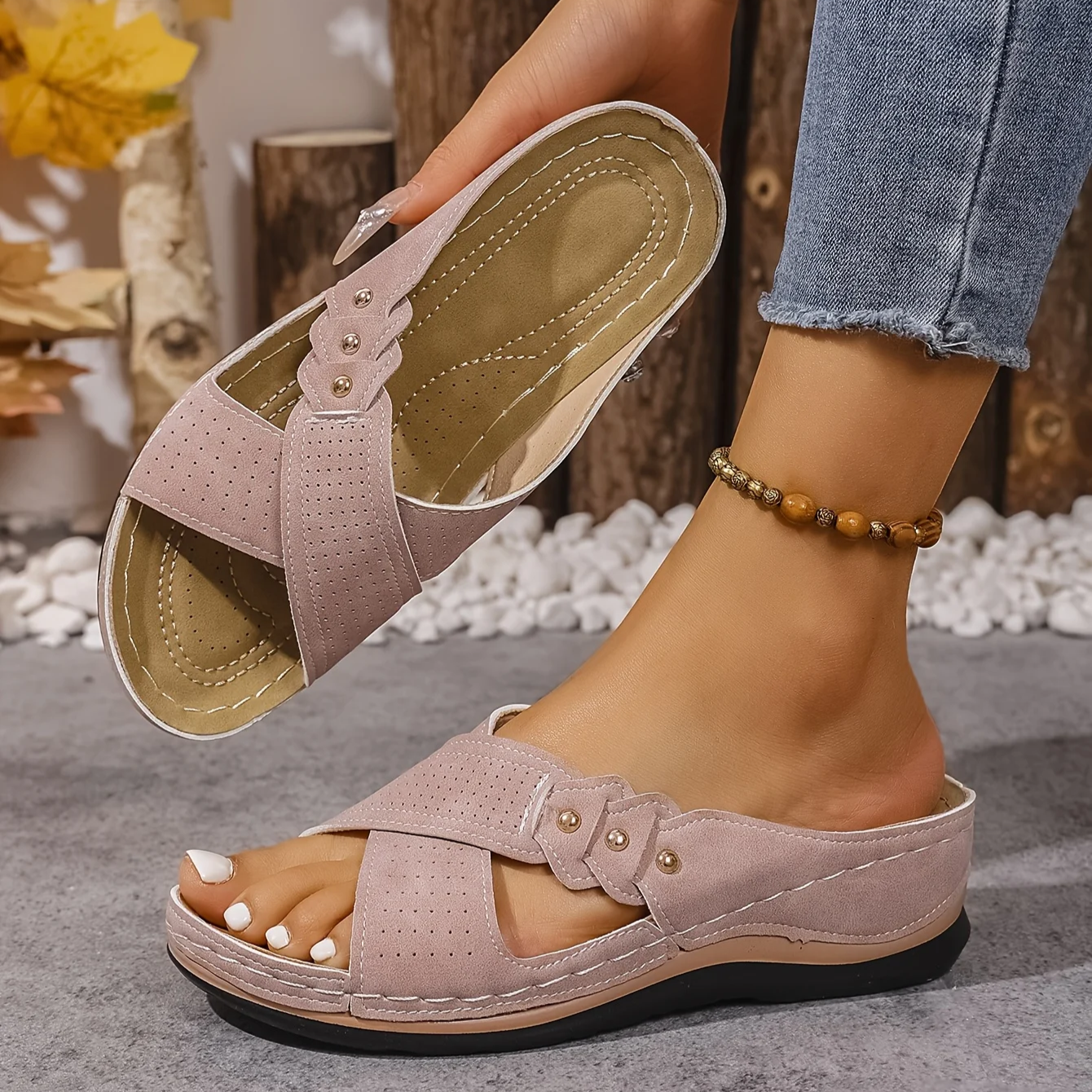 Velthoria | Cross Strap Comfort Sandals