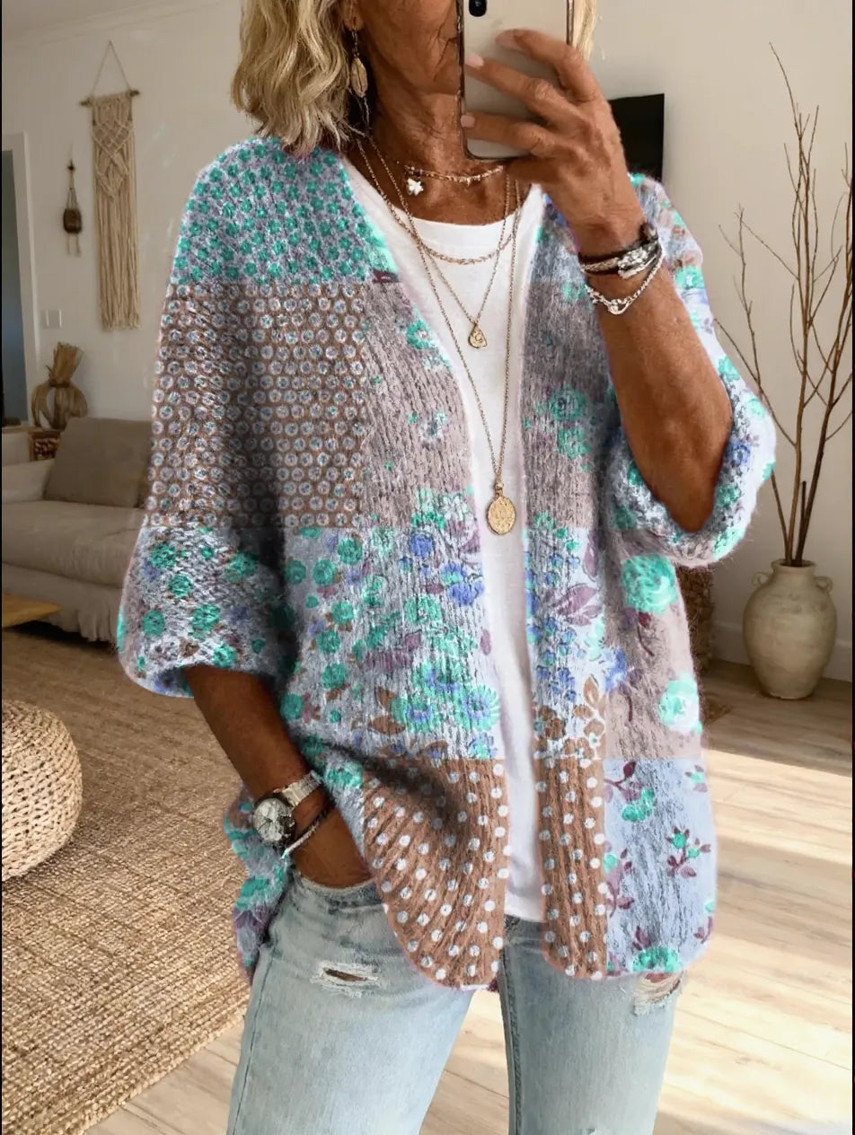 Solara | Floral Patchwork Cardigan