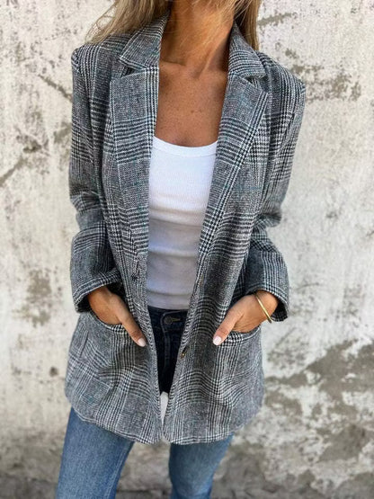 Yseult | Structured Check Longline Blazer