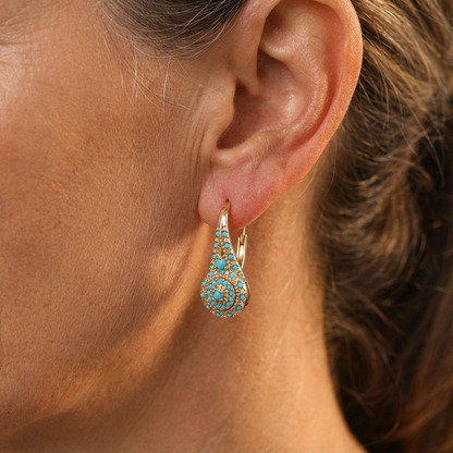 Rosalba | Boho Turquoise Drop Earrings