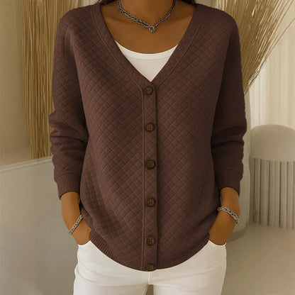 Ellavine | Textured Button Knit Cardigan