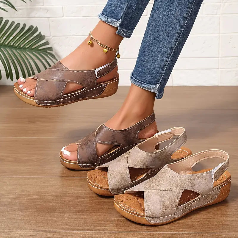 Valessa | Criss Cross Comfort Sandals