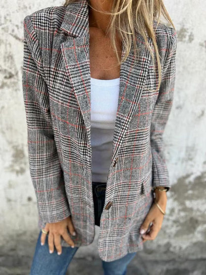 Yseult | Structured Check Longline Blazer
