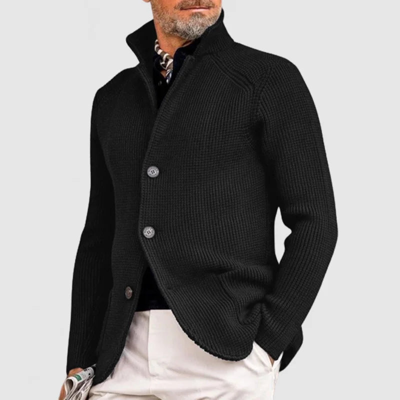 Jenson | Refined High Collar Knit Blazer