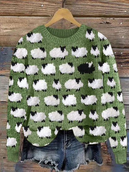 Rovena | Cozy Forest Print Sweater