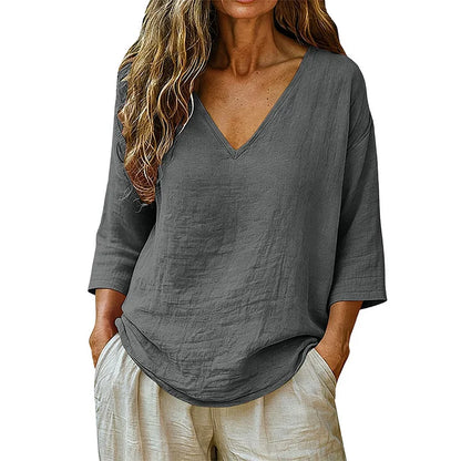 Elovyn | V Neck Casual Blouse