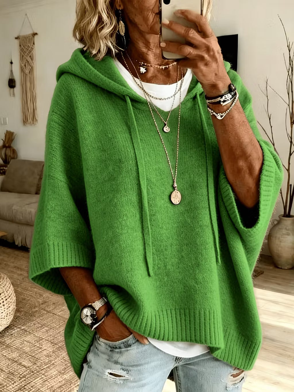 Hespera | Cozy Hooded Knit Sweater