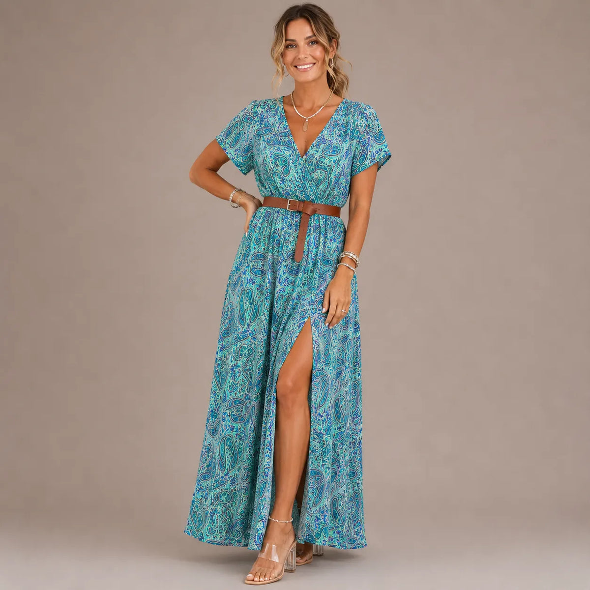 Quinara | Bohemian Wrap Maxi Dress