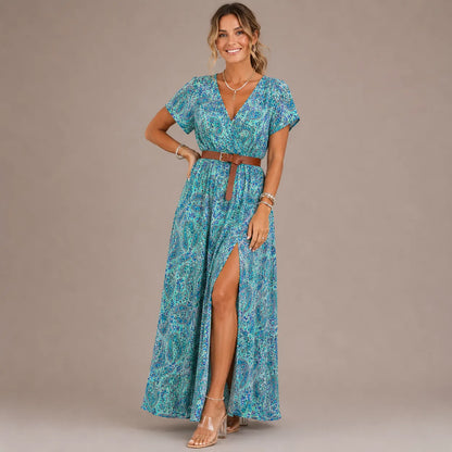 Quinara | Bohemian Wrap Maxi Dress