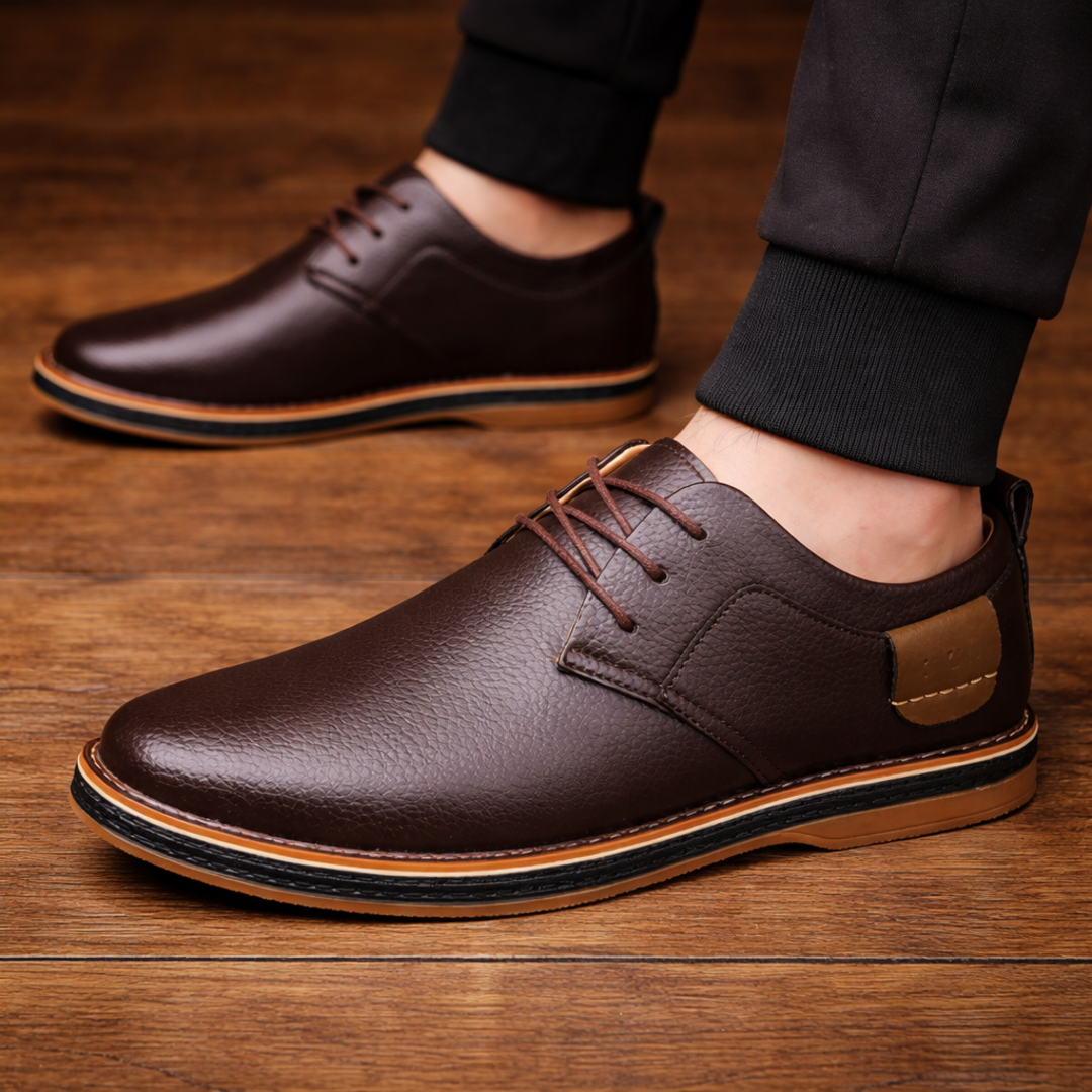 Lachlan | Premium Textured Leather Derby Shoes