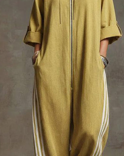 Zylarenne | Zip Front Oversized Jumpsuit