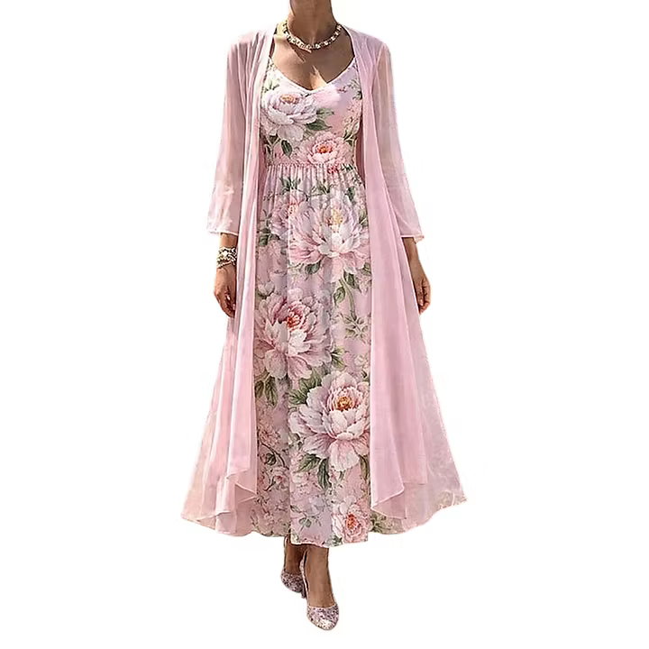 Brietta | Sheer Duster Dress Set