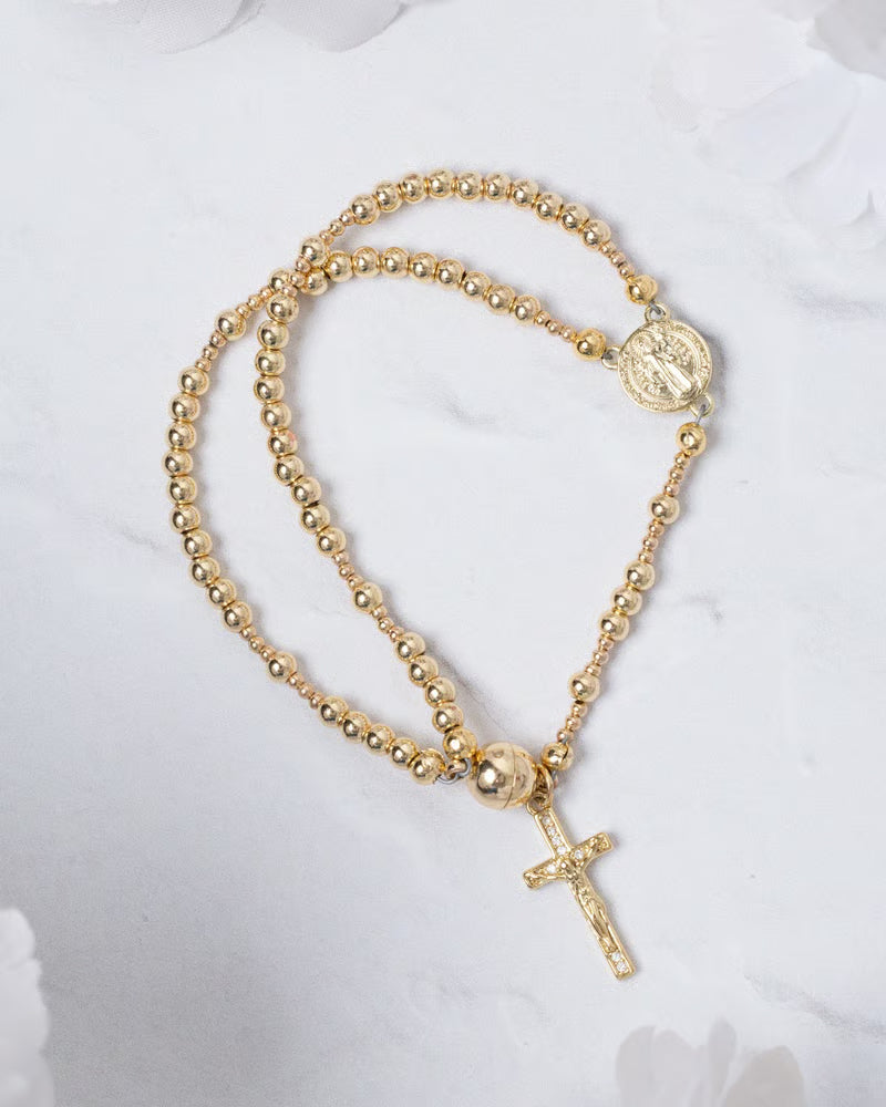 Elyssara | Cross Pendant Beaded Necklace