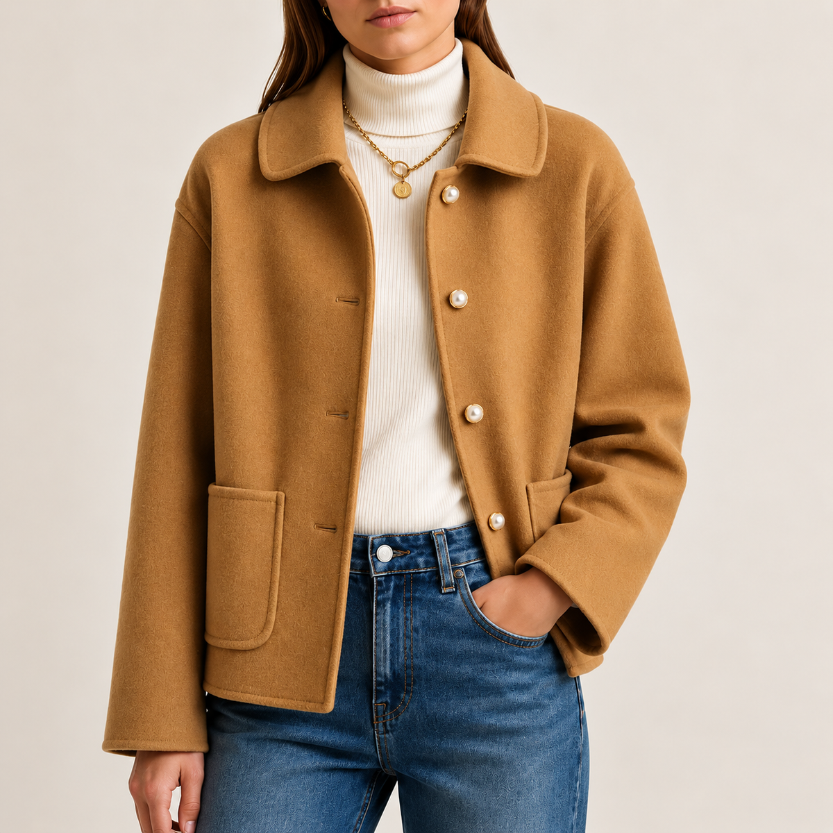 Winora | Classic Pearl Button Jacket