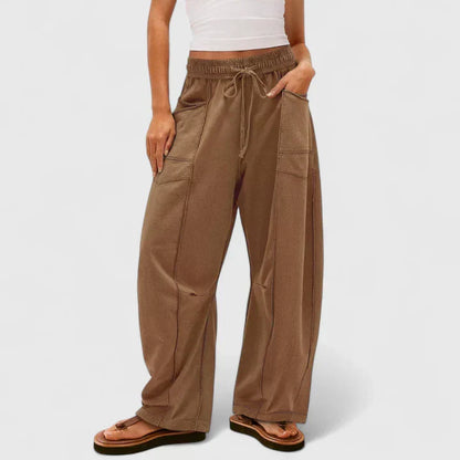 Daciana | Relaxed Drawstring Wide Leg Trousers