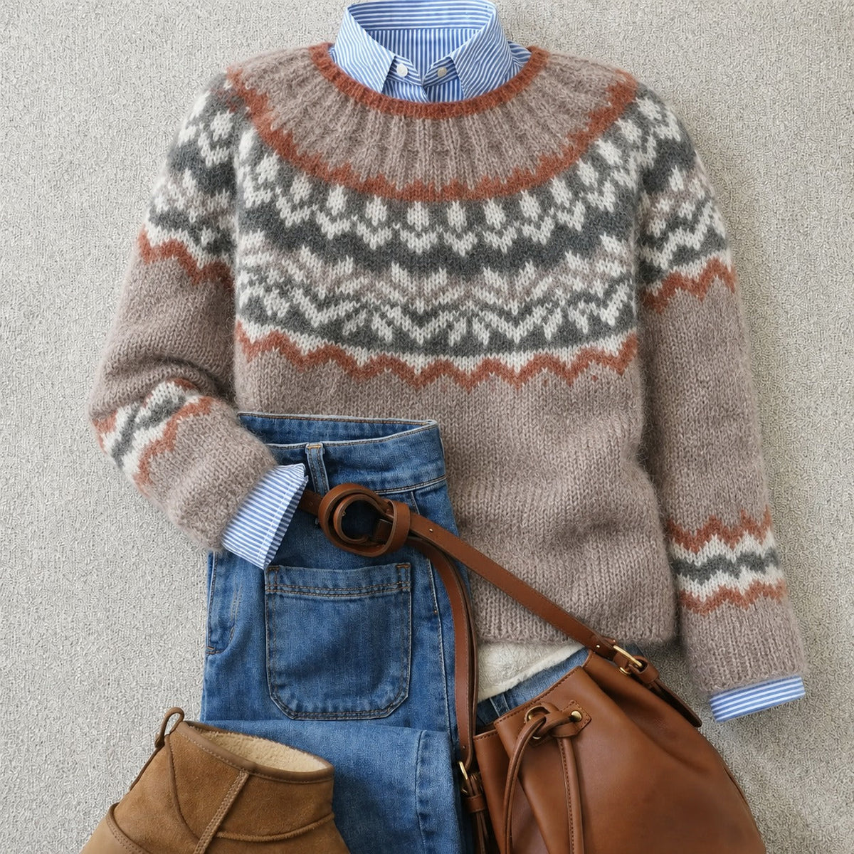 Florrie | Vintage Nordic Knit Sweater