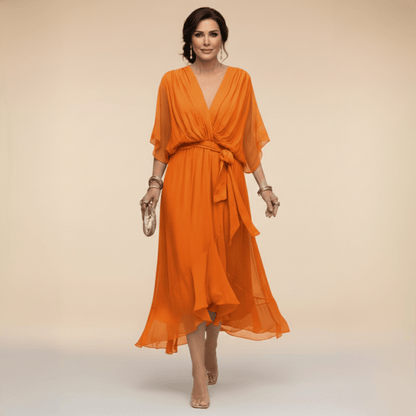 Avielle | Flowing Tie Waist Midi Dress