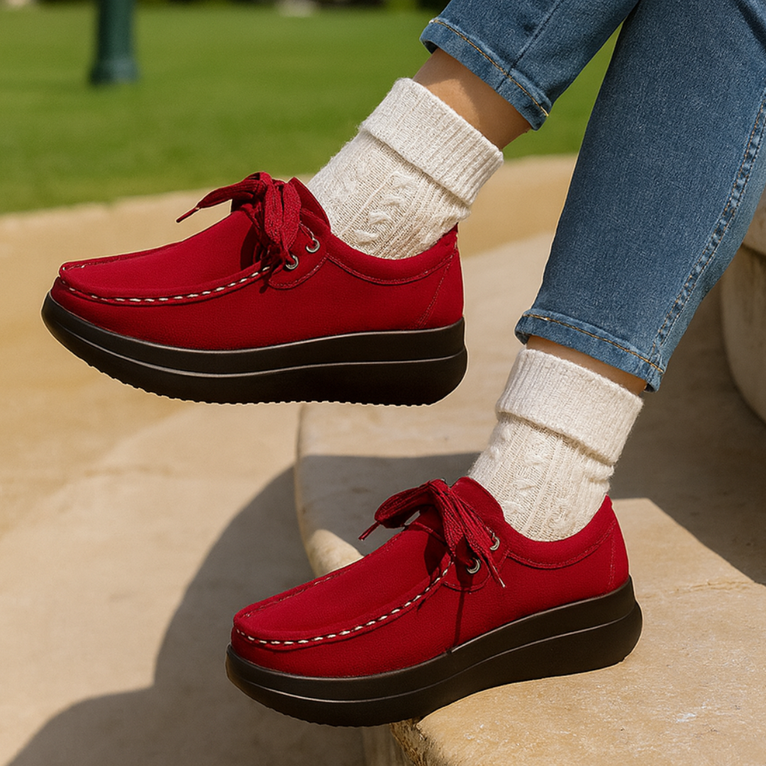 Jovella | Lace Up Comfort Loafers