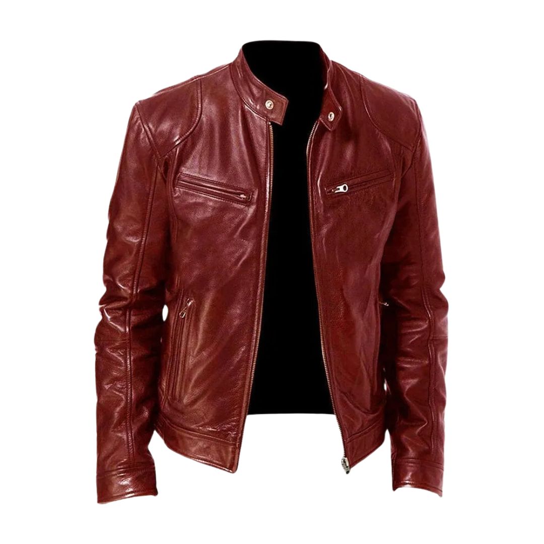 Oberon | Slim Fit Zip Front Biker Jacket