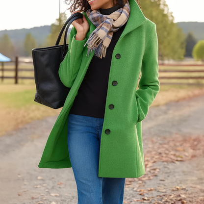 Adair | Refined Single Breasted Long Coat