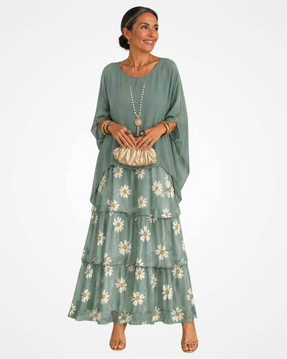Xyloria | Flowing Tiered Maxi Dress