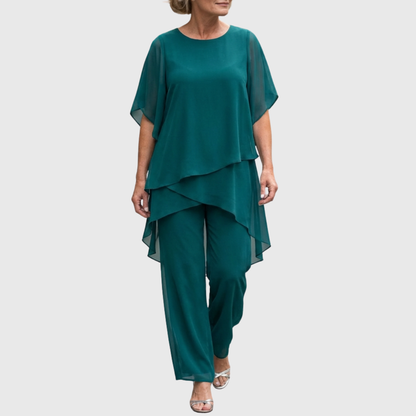 Belisara | Elegant Overlay Two Piece Set