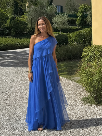 Lavinelle | Pleated One Shoulder Formal Gown