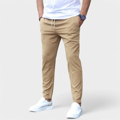 Caedryn | Slim Fit Drawstring Elasticated Waist Smart Casual Trousers