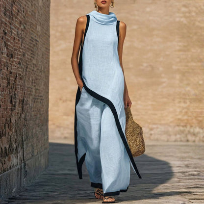 Calyssa | Flowing Contrast Edge Jumpsuit