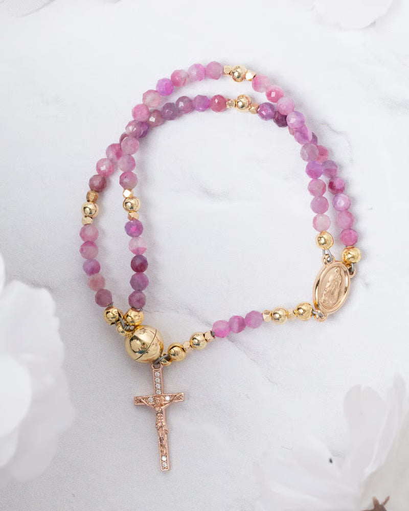 Elyssara | Cross Pendant Beaded Necklace