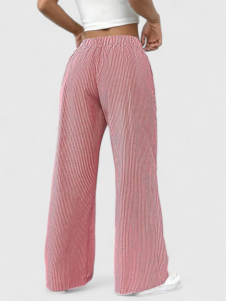 Ainsleigh | Striped Wide Leg Lounge Trousers