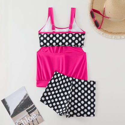 Nyssara | Printed Blouson Tankini Shorts Set
