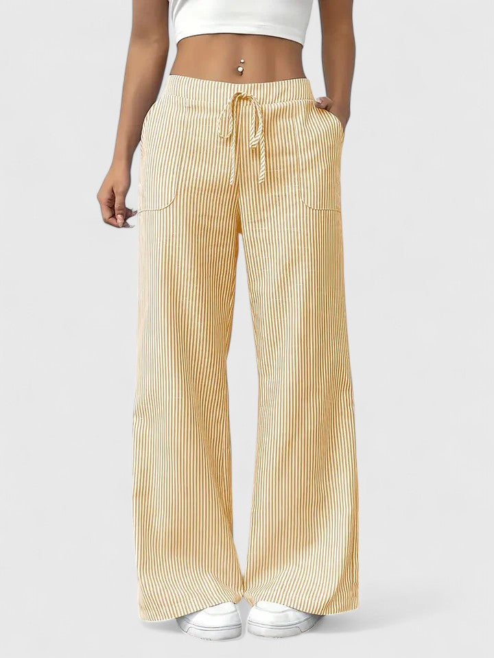 Ainsleigh | Striped Wide Leg Lounge Trousers
