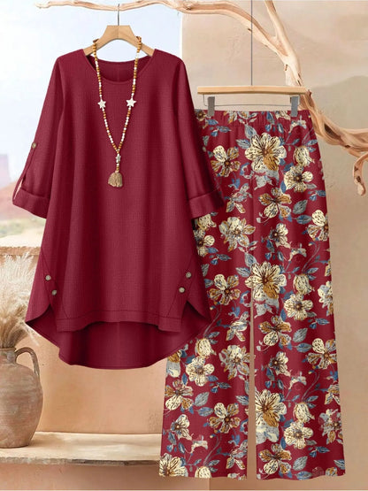 Brinella | Casual Tunic And Wide Leg Set