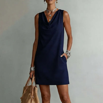 Sabine | Relaxed Drape Neck Day Dress