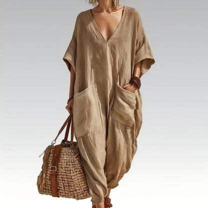 Elsinore | Breezy Batwing Pocket Jumpsuit