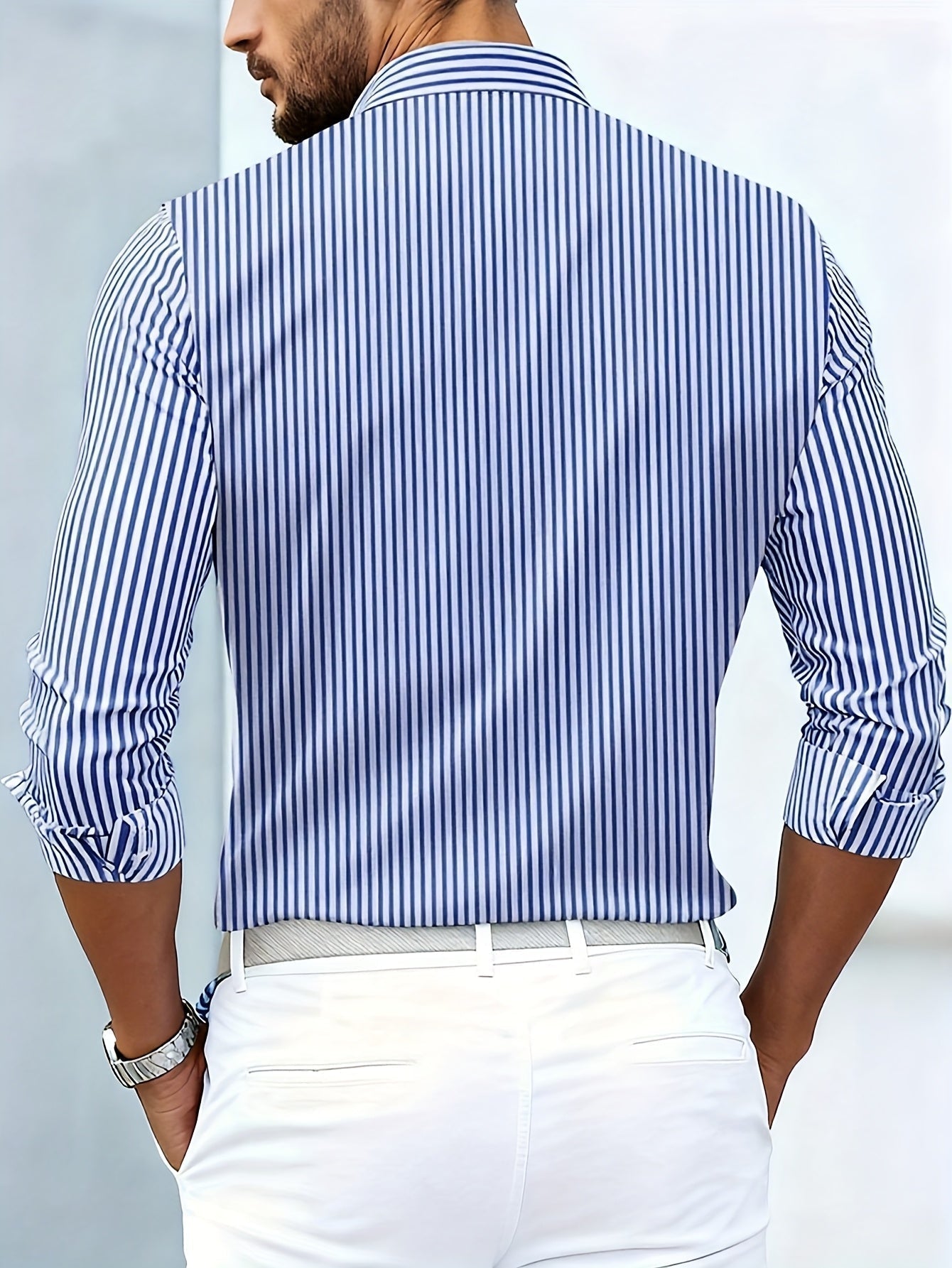 Hartwell | Refined Long Sleeve Stripe Shirt
