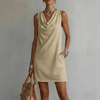 Sabine | Relaxed Drape Neck Day Dress